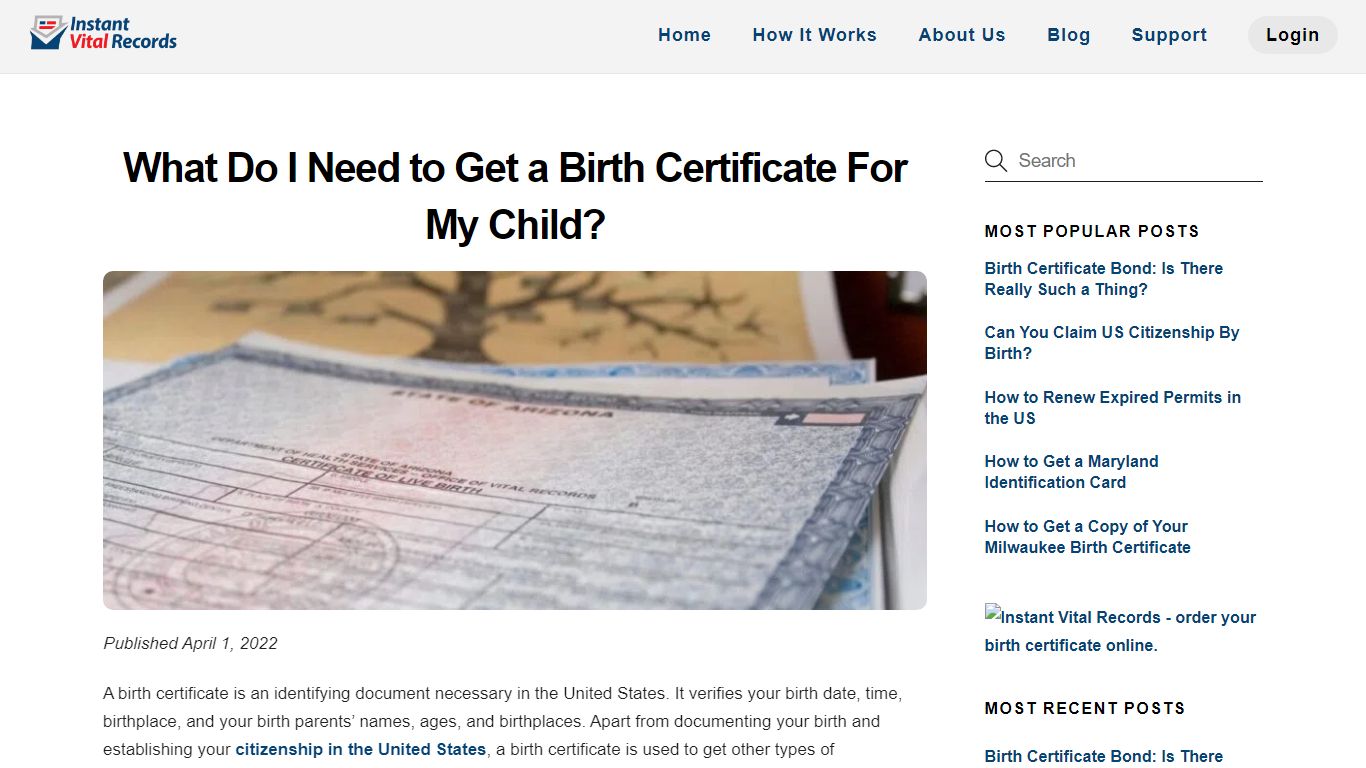 What Do I Need to Get a Birth Certificate For My Child?